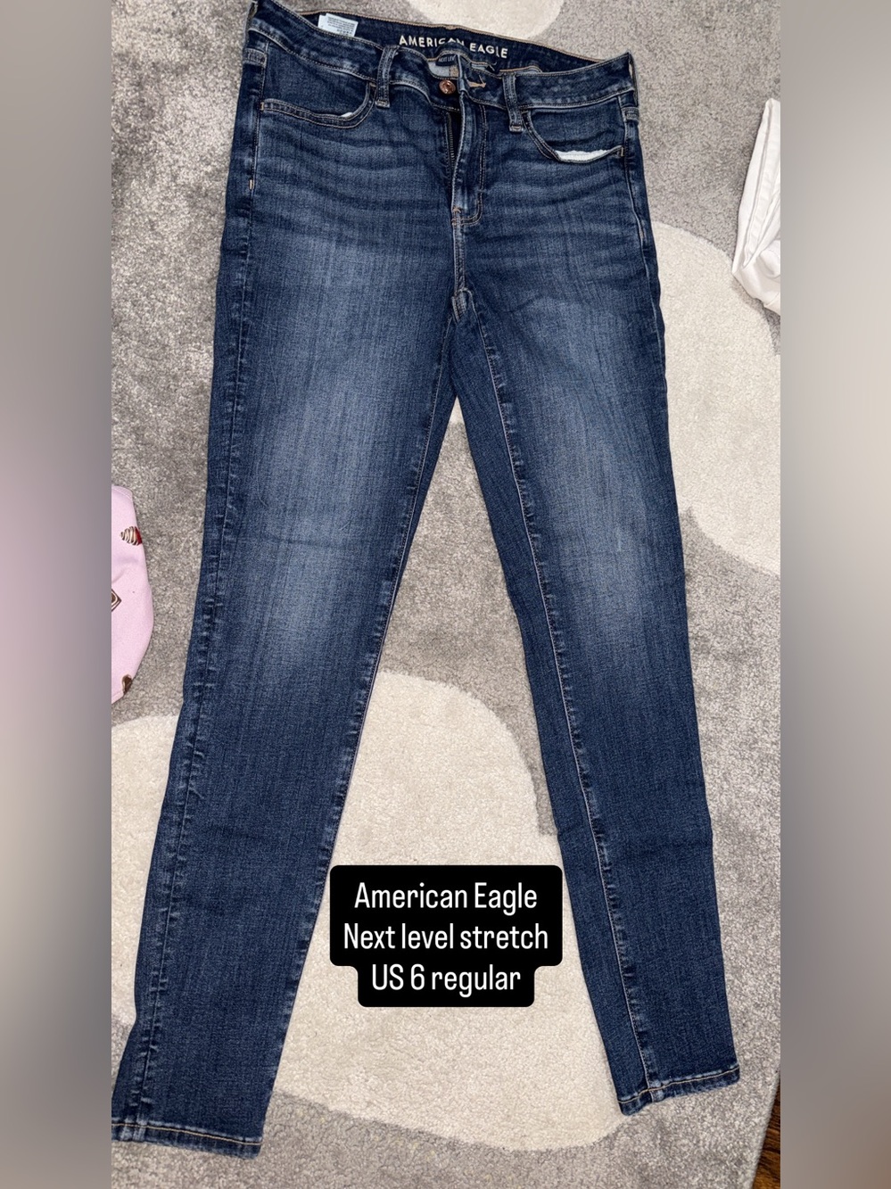 American Eagle Outfitters Skinny Jeans in Dark Blue Wash